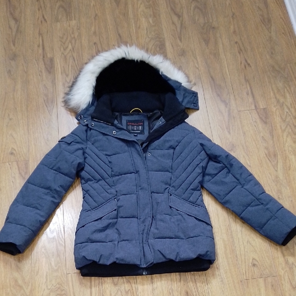 Chillax Hooded Puffer Jacket with Faux Fur Trim